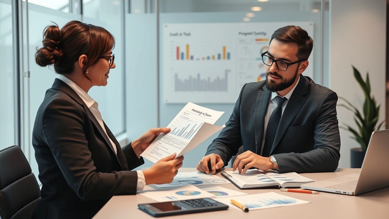 conseiller financier et client examinant des documents