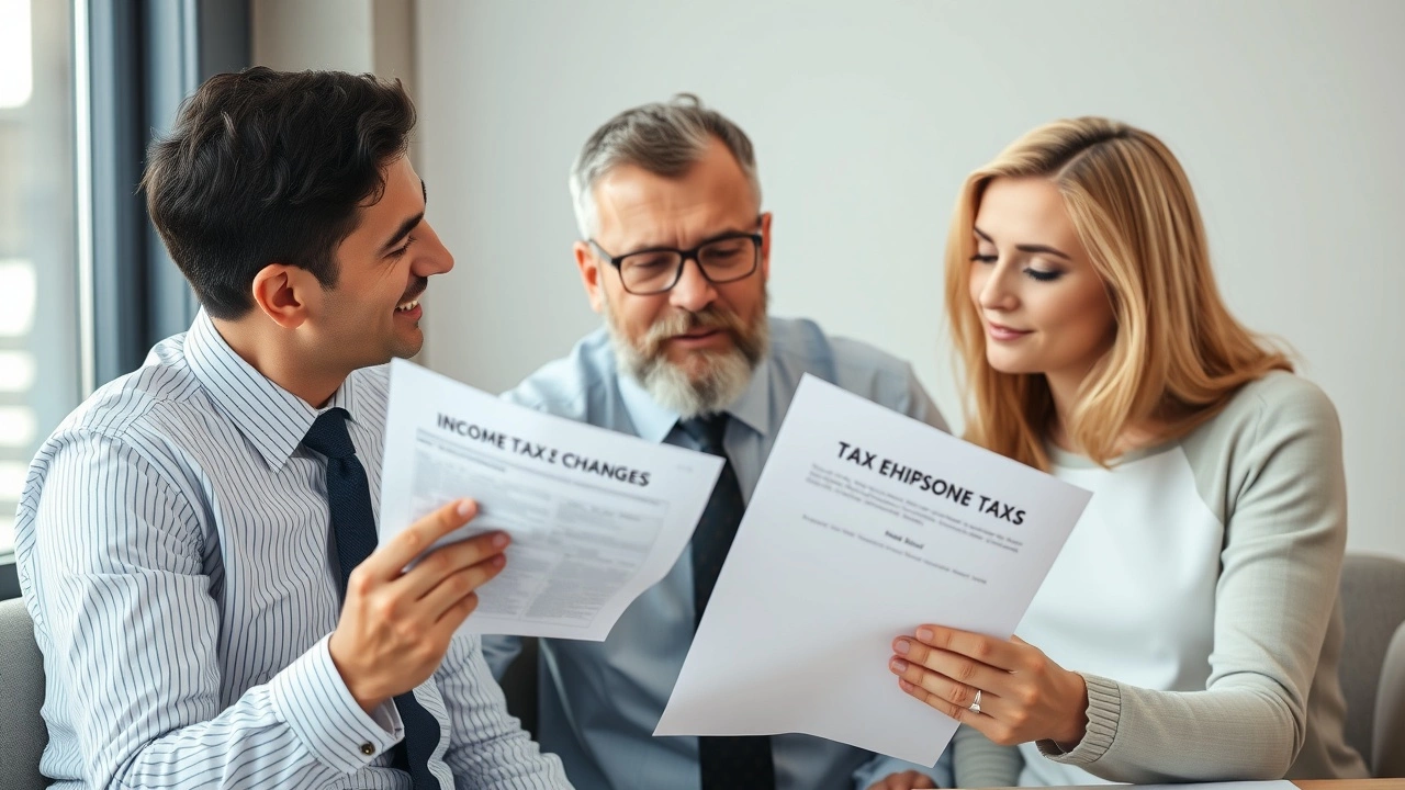 conseiller fiscal et client examinant des documents