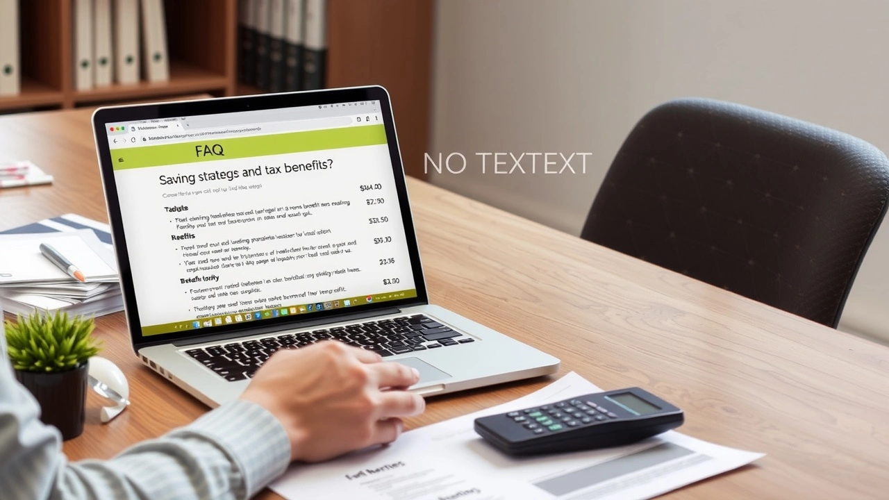 une personne consultant une page FAQ sur l'épargne