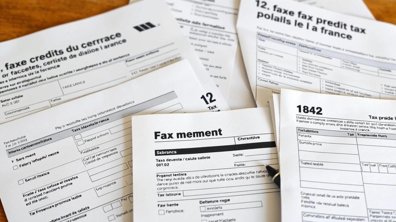 différents formulaires fiscaux concernant les crédits d'impôt