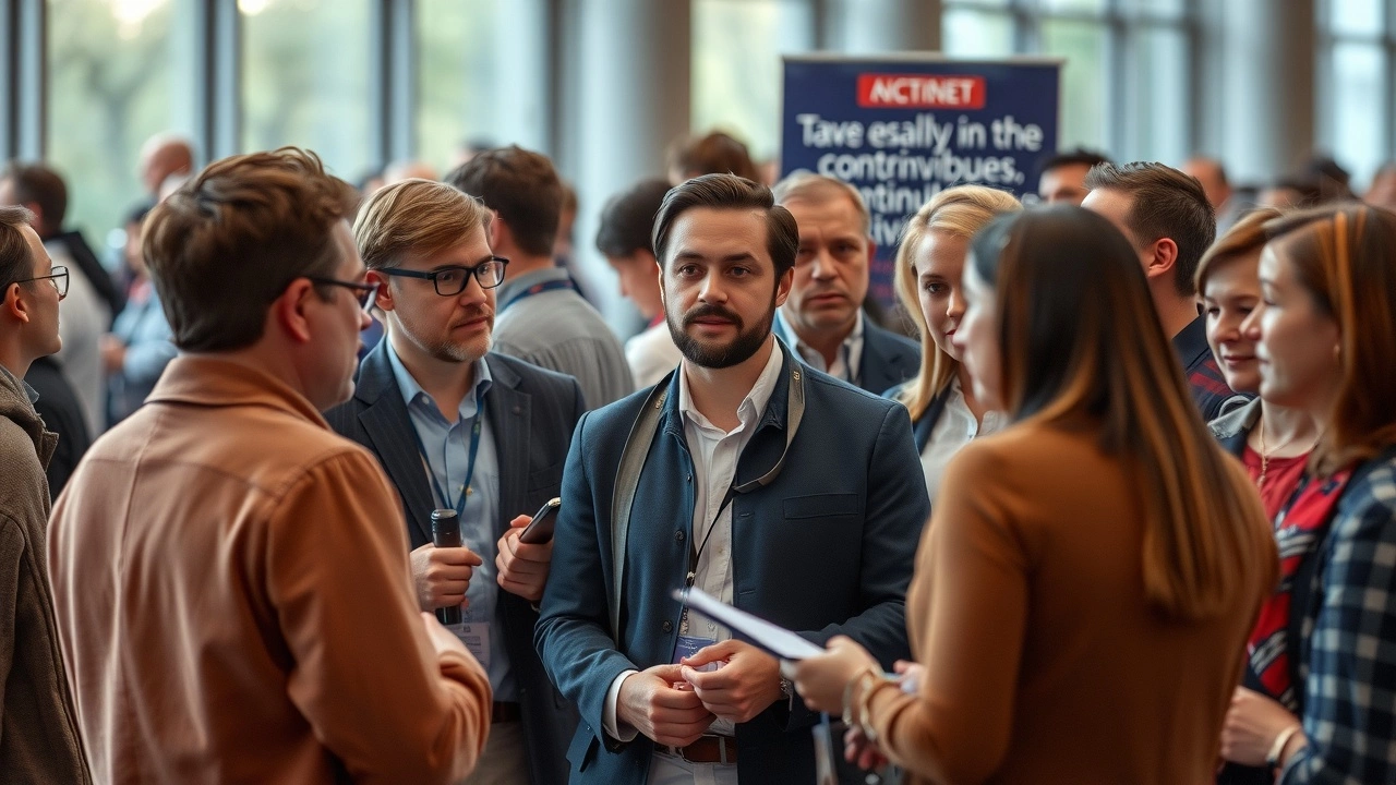 groupe de personnes discutant des contributions audiovisuelles