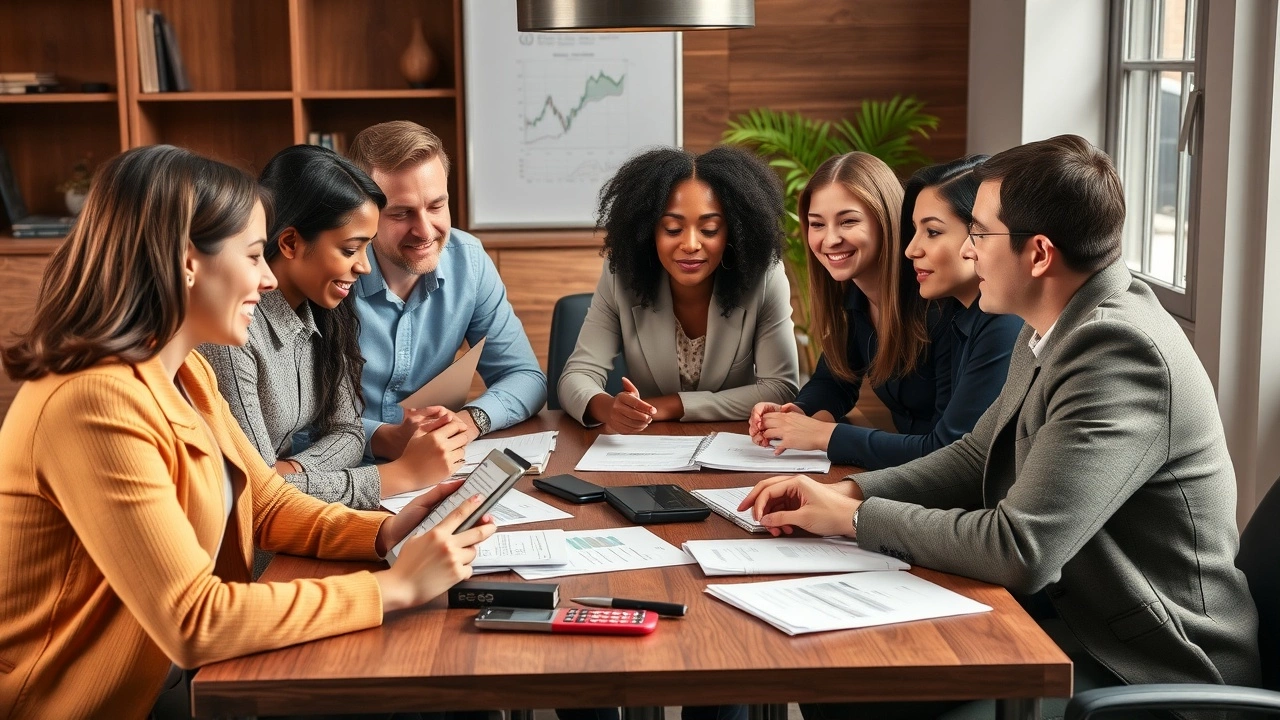 groupe de personnes discutant de finances personnelles