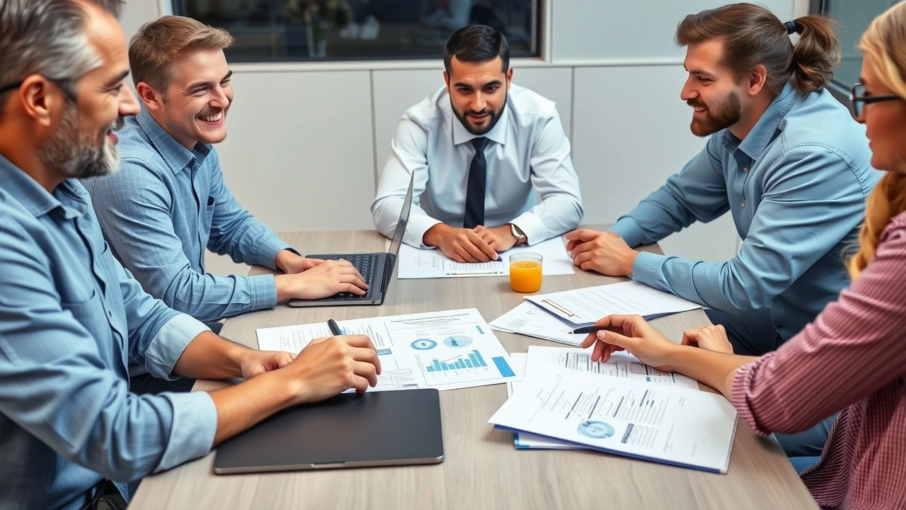 groupe de personnes discutant de strateges d'investissement