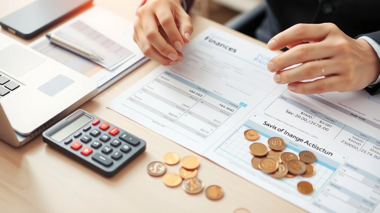 person gérant ses finances avec des documents et une calculatrice