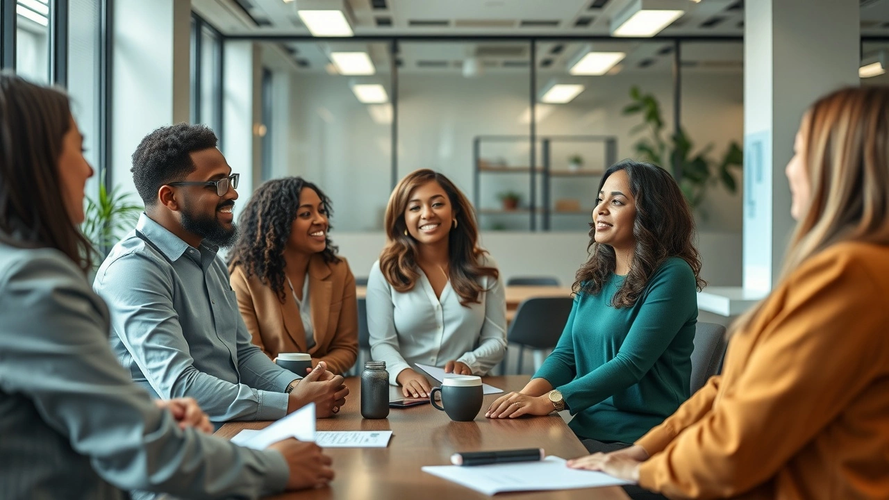groupe de personnes partageant des expériences sur la décarbonation