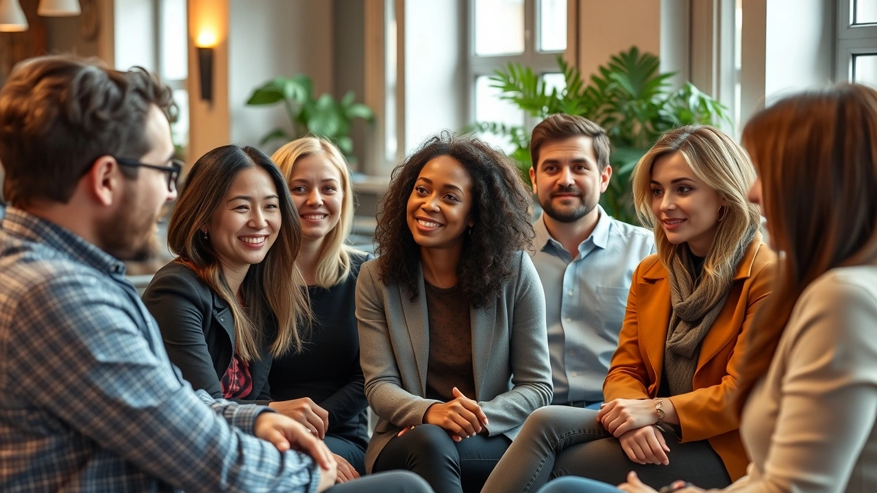 groupe de personnes partageant des expériences fiscales