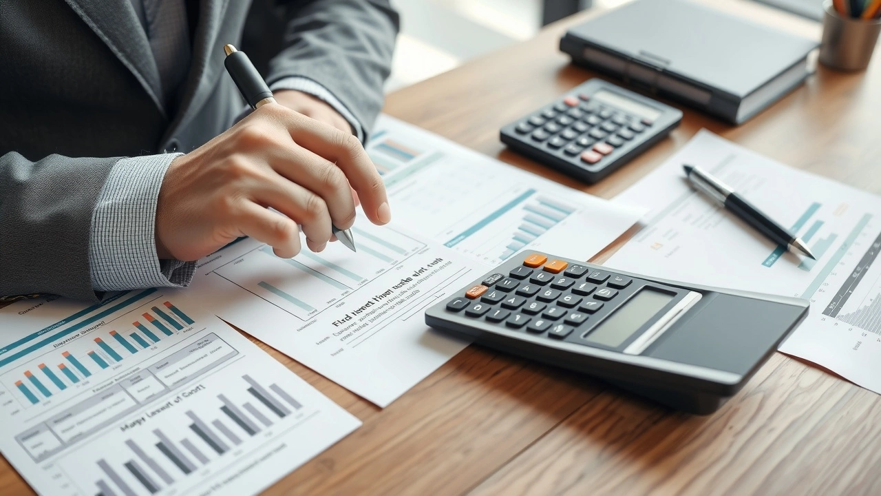 person analysant un budget avec une calculatrice