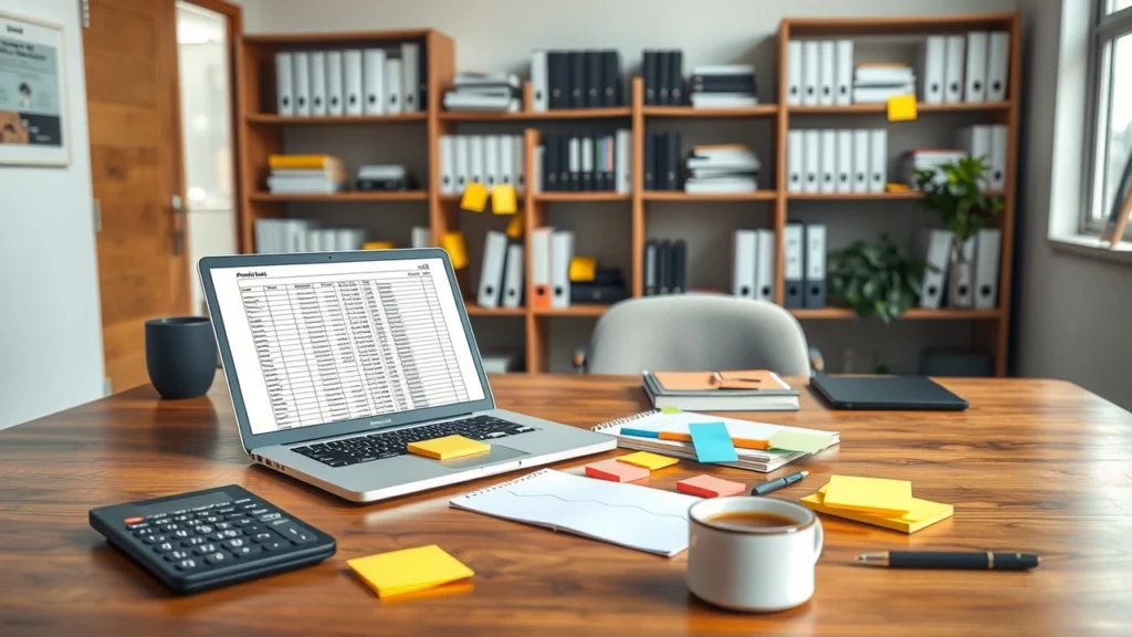 bureaux bien organises avec documents fiscaux et ordinateur