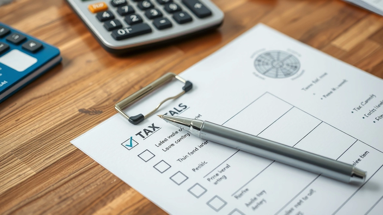 checklist avec documents fiscaux sur un bureau