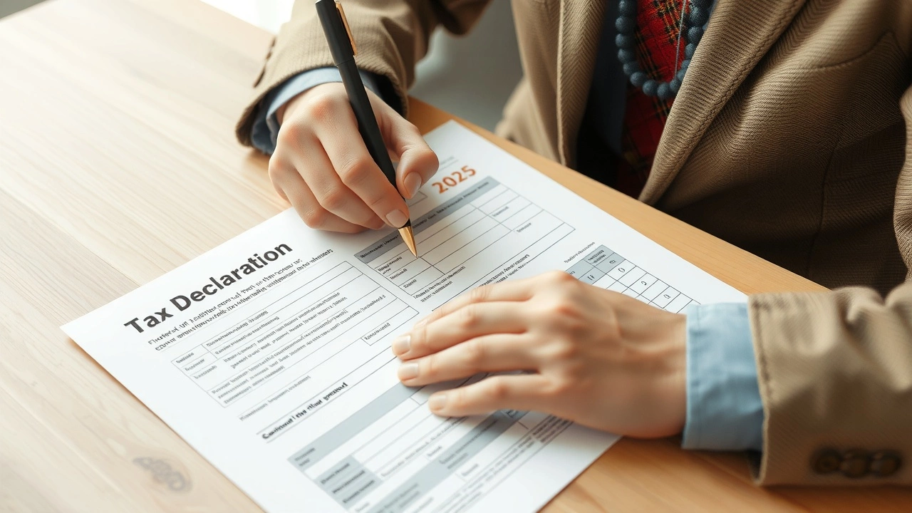 person remplissant une déclaration de logement