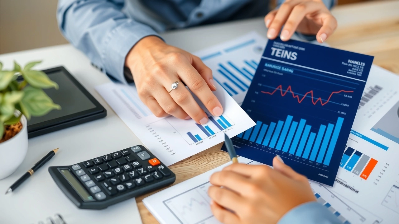 person ajustant son plan d'epargne avec des documents