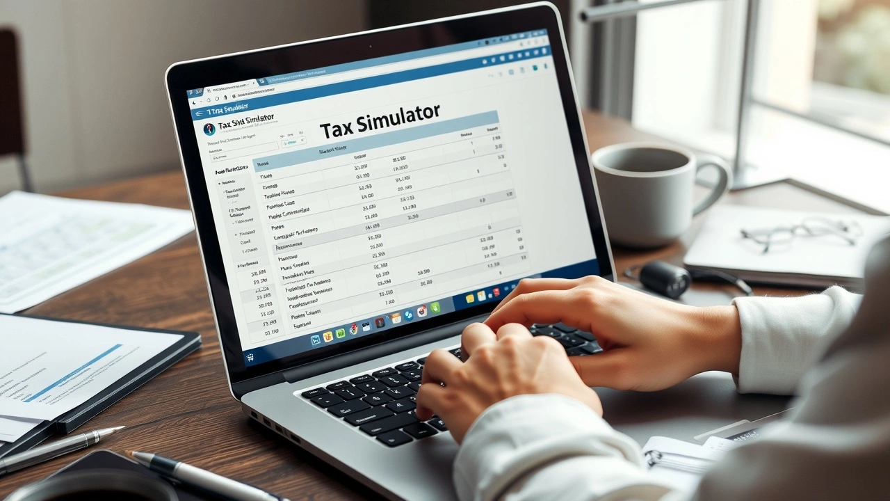 une personne utilisant un simulateur de declaration