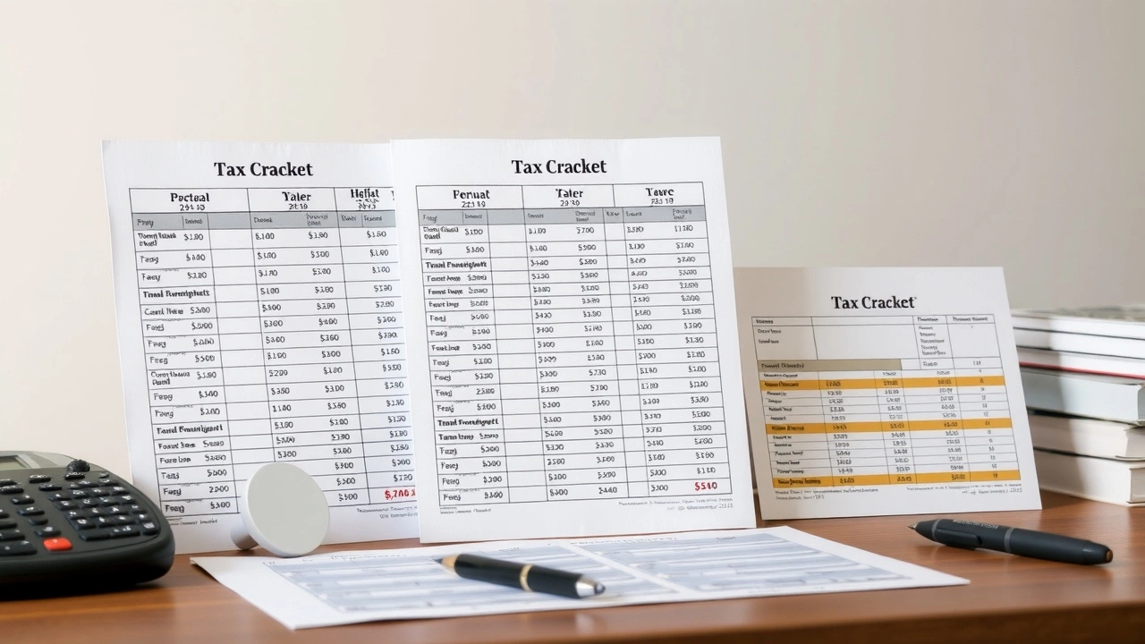 représentation des tranches d'imposition sur un bureau