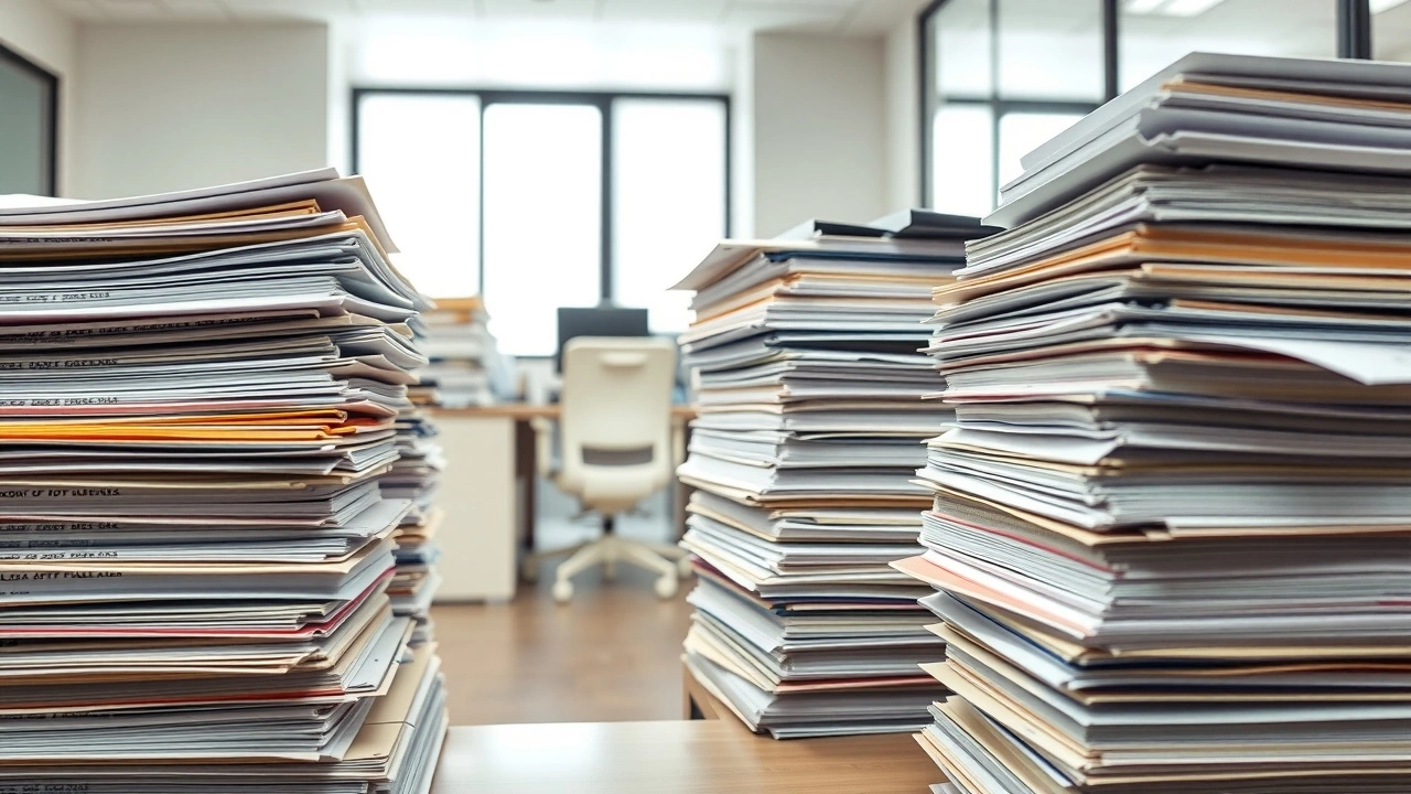 documents fiscaux organisés sur un bureau bien rangé