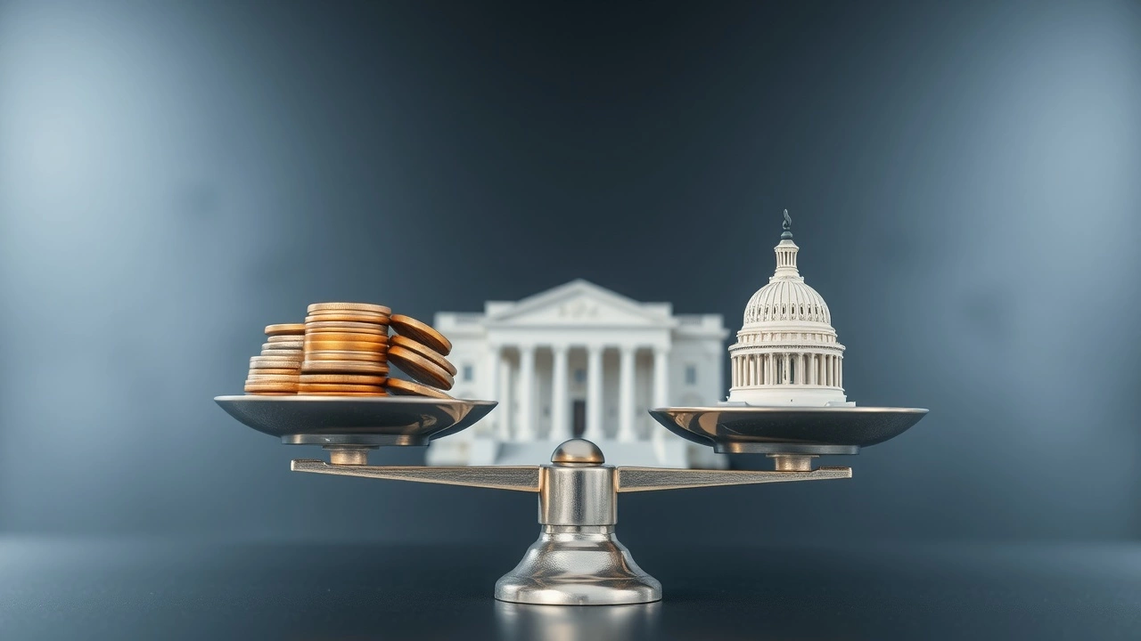 balance entre l'argent et le gouvernement