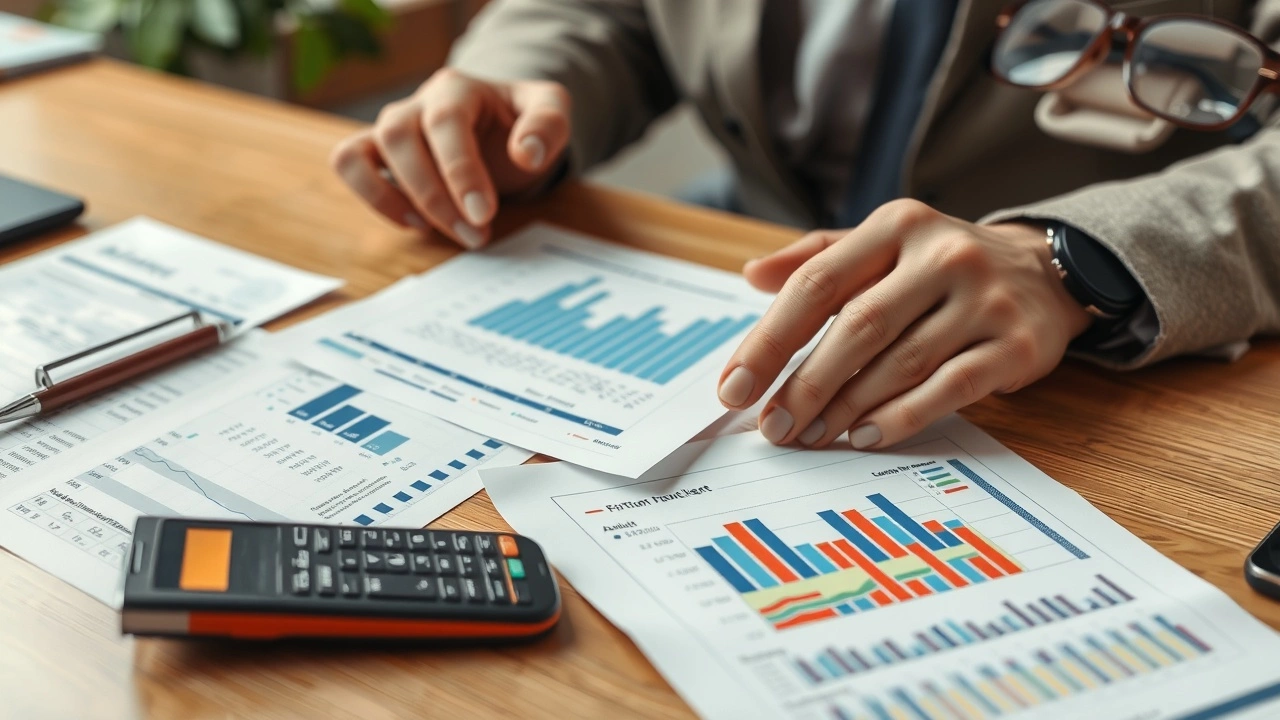 une personne examinant des documents financiers