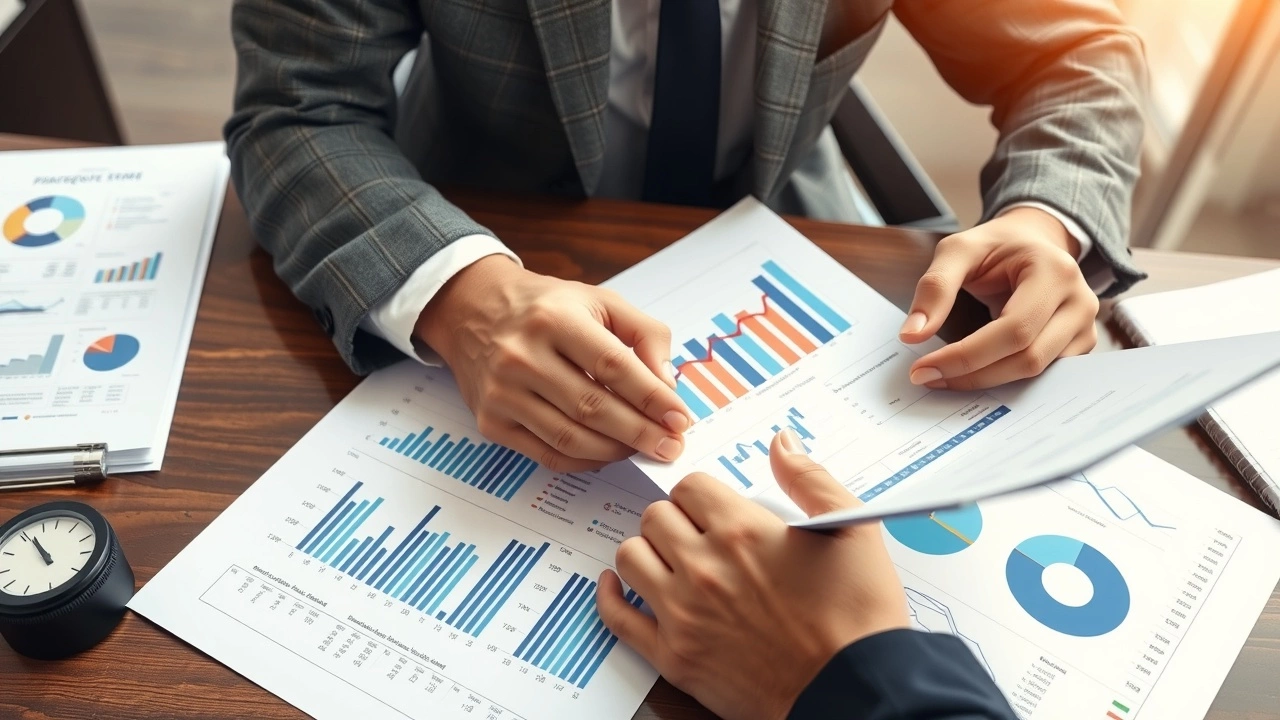 individu examine des documents financiers sur un bureau