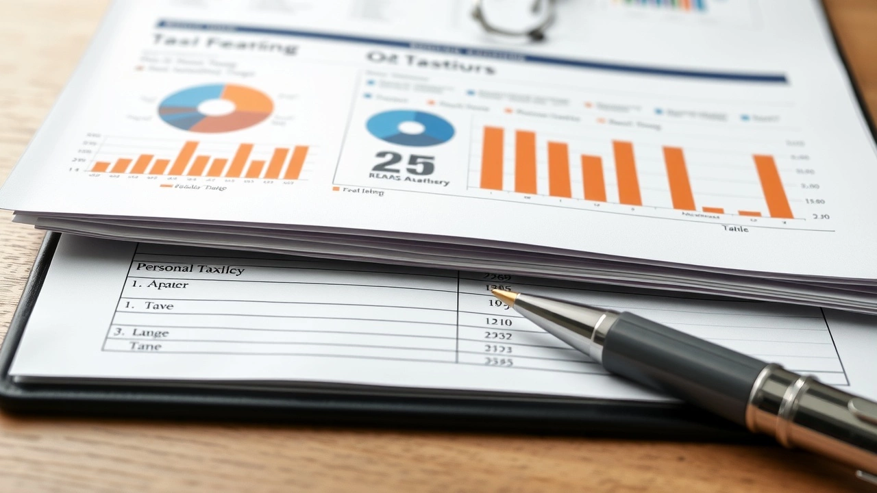 fichier de documents avec graphiques sur la fiscalité des données