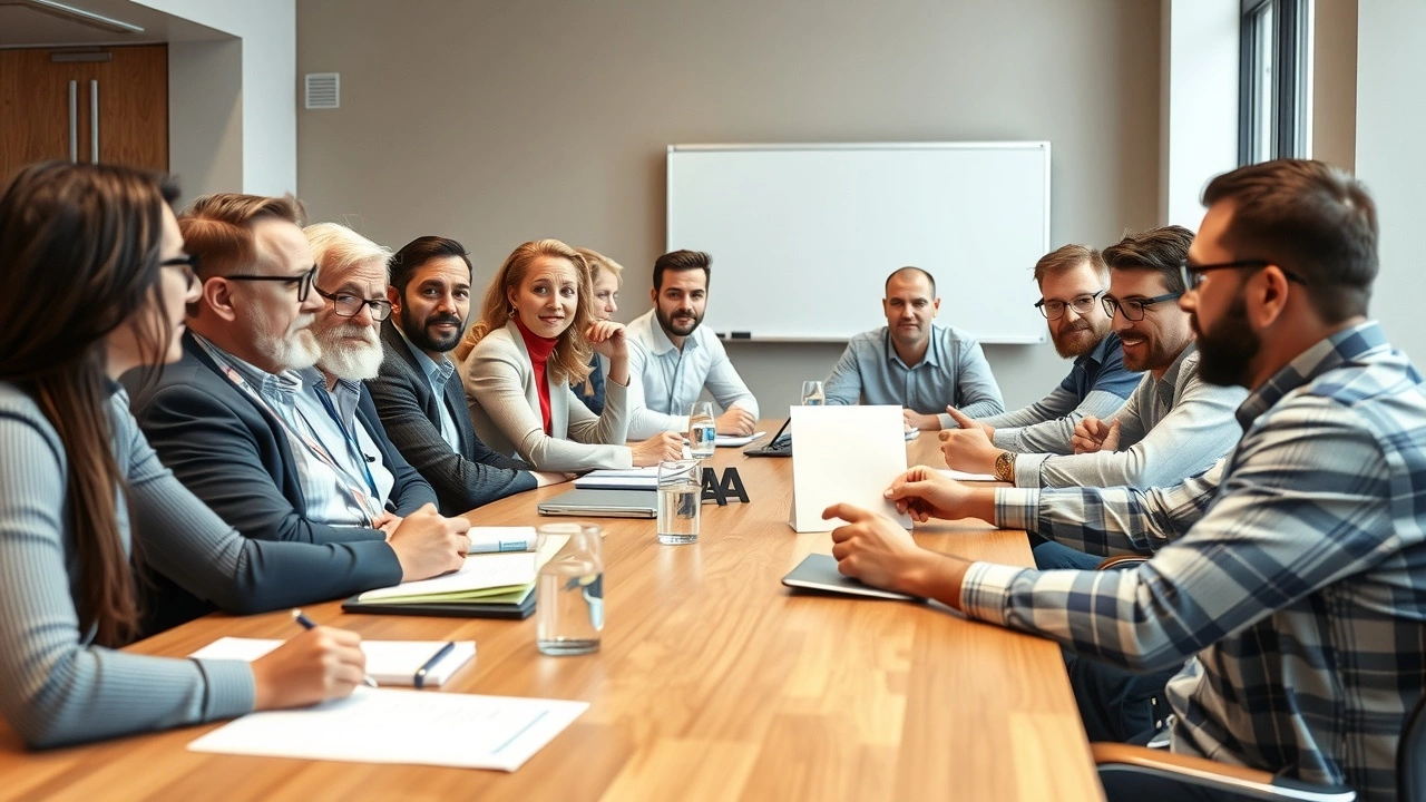 groupe d'entrepreneurs discutant des réformes fiscales