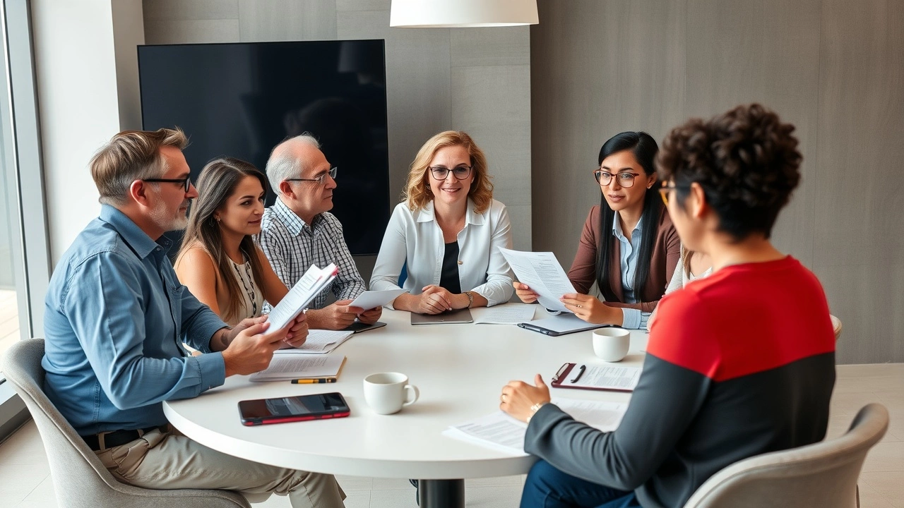 groupe de personnes échangeant des témoignages sur l'impôt