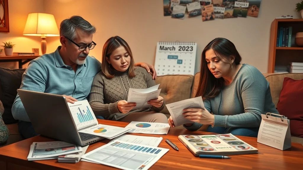 Une famille discutant de l'impact du budget 2025 sur leur pouvoir d'achat.