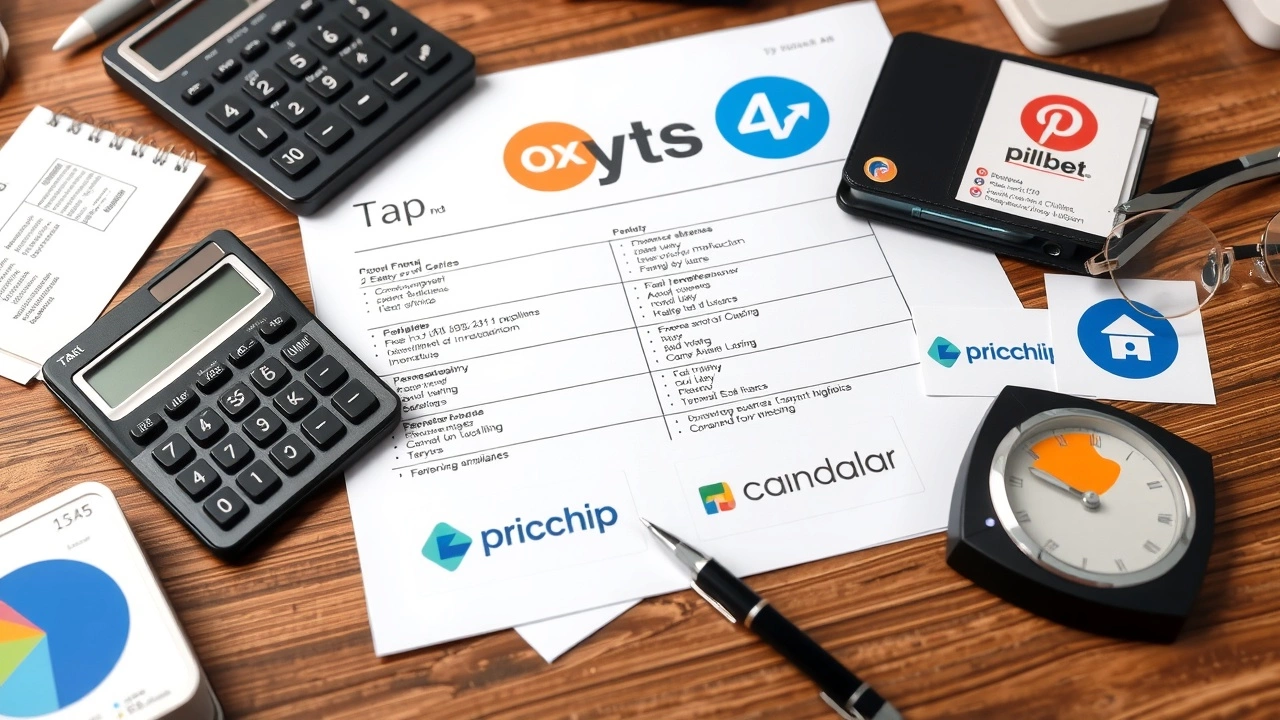outils financiers sur une table avec des formulaires