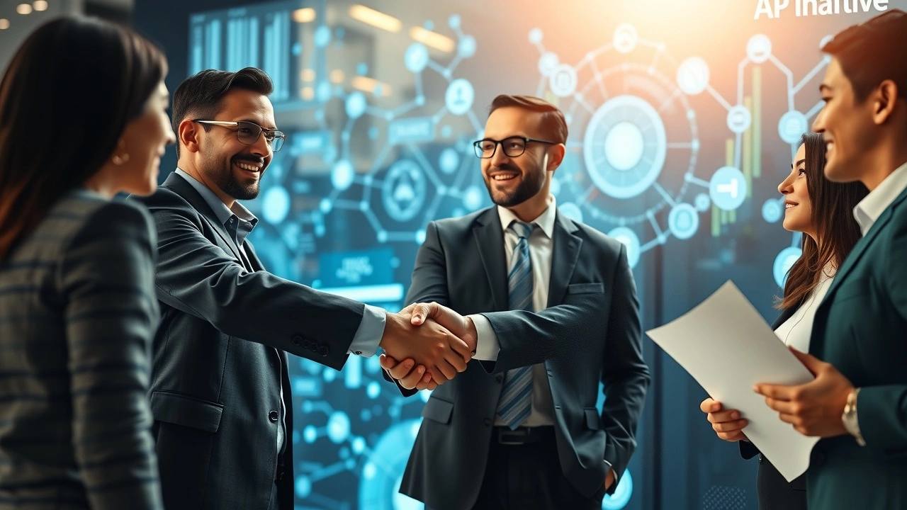 groupe de professionnels de la finance et technologie