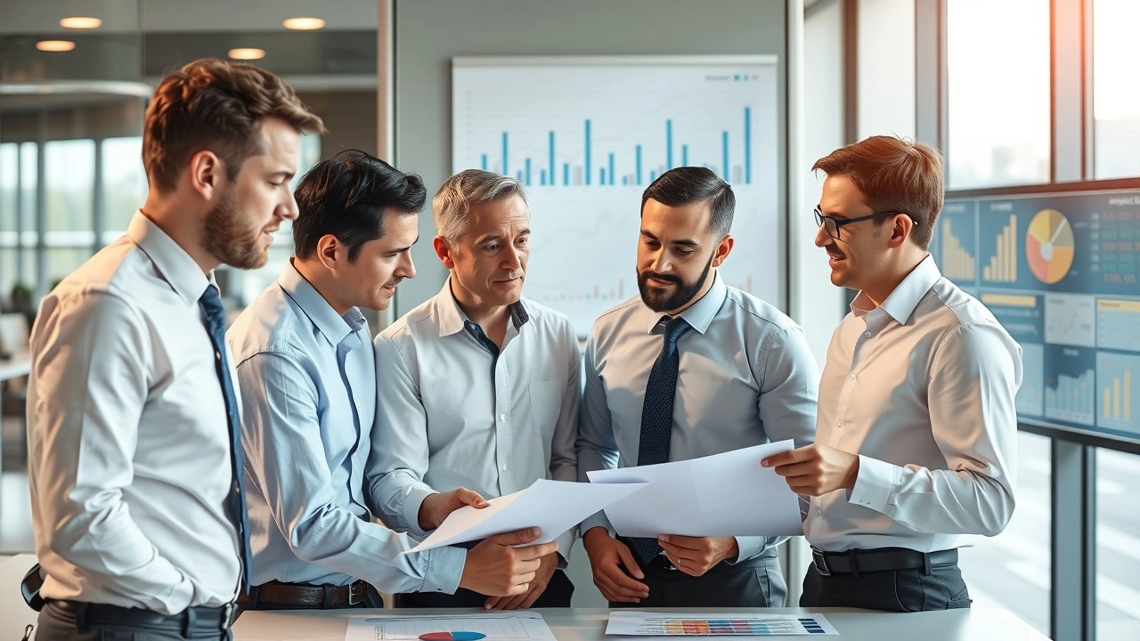 groupe de professionnels analysant des graphiques financiers