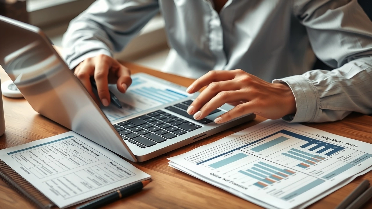 person révisant son budget sur un ordinateur