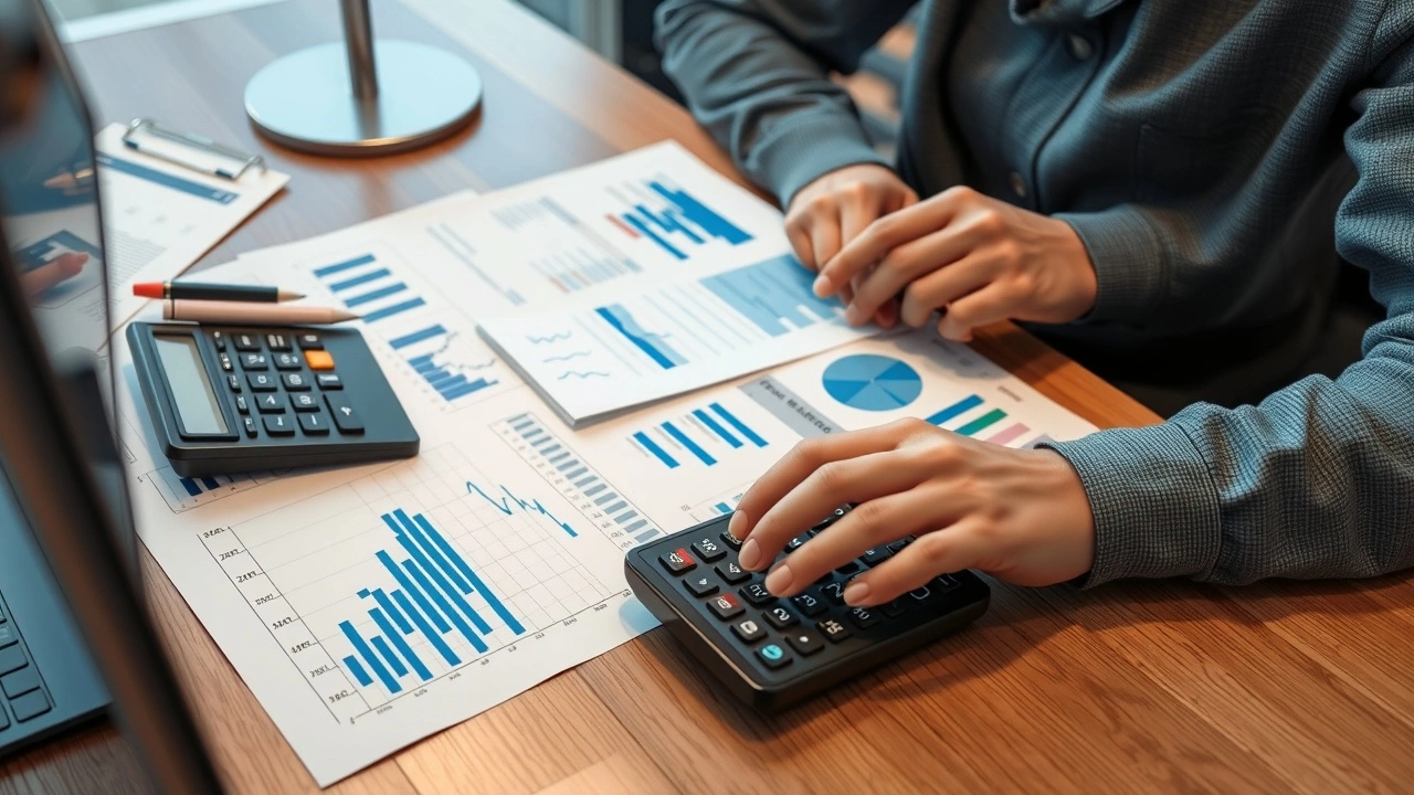 une personne analysant des graphiques financiers