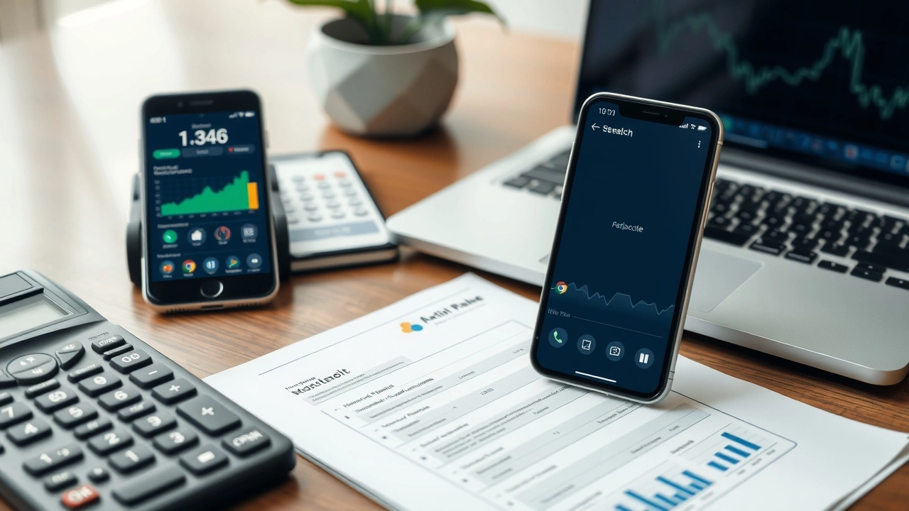 applications de gestion financière sur un bureau
