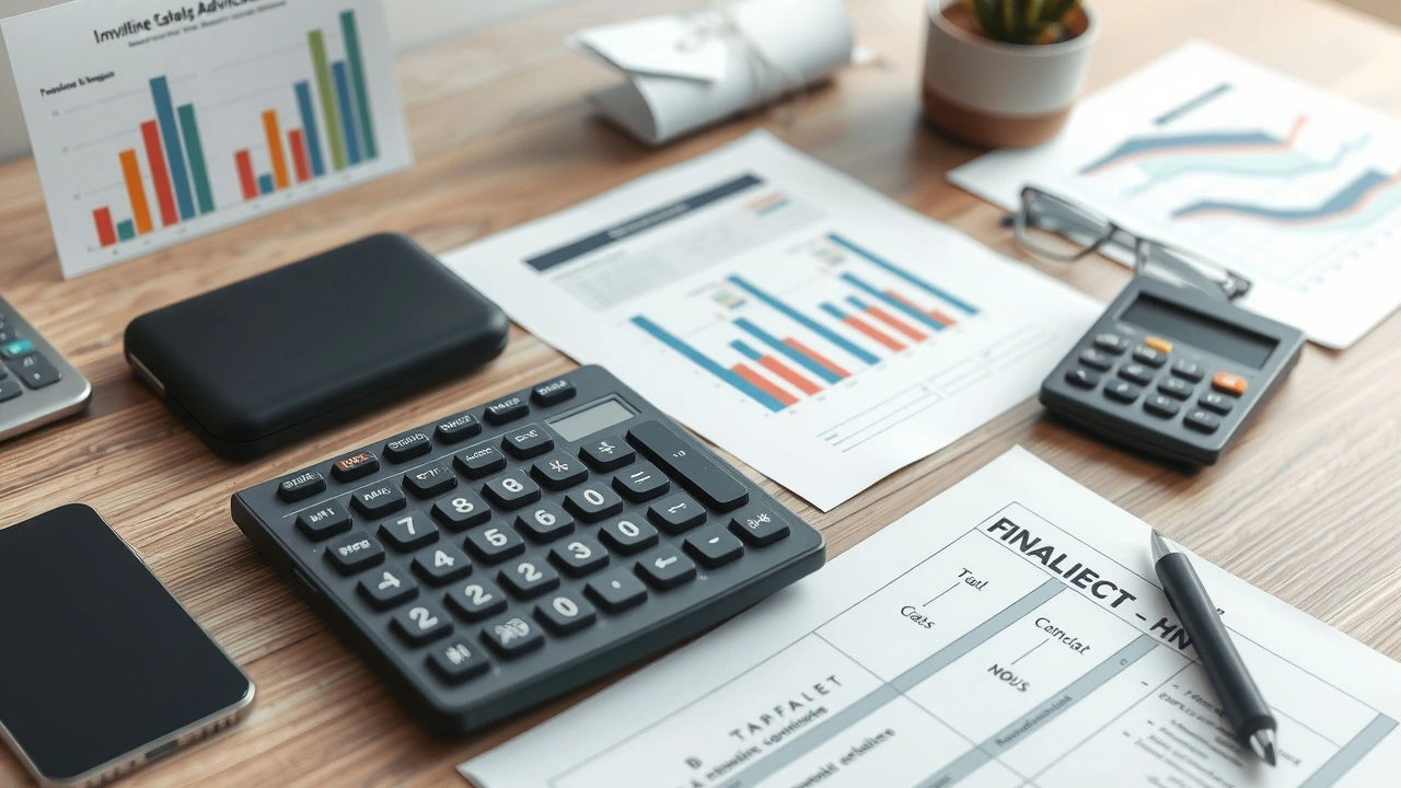 bureau d'un conseiller financier moderne avec des documents fiscaux