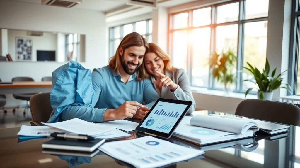 Un couple discutant des nouvelles règles fiscales dans un bureau moderne