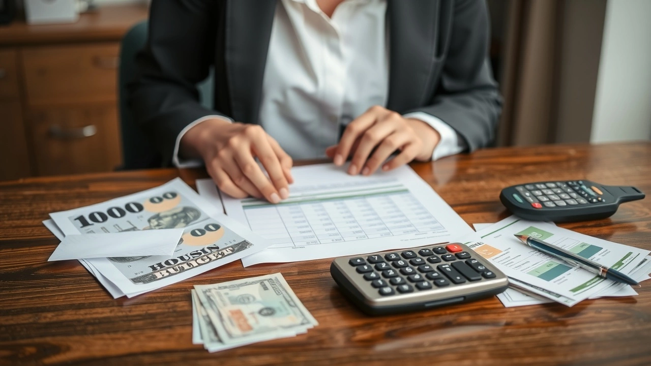 person calculant un budget familial avec des factures