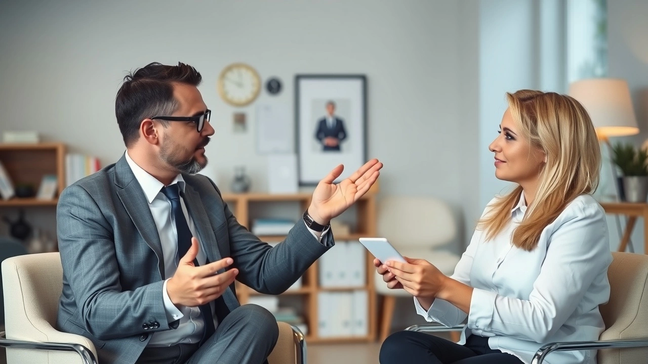 conseiller financier et client en discussion