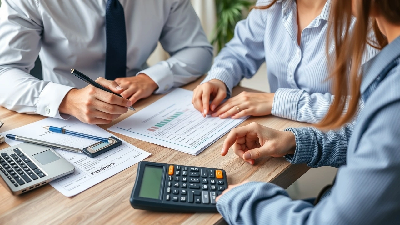 conseiller fiscal aidant un contribuable avec des documents