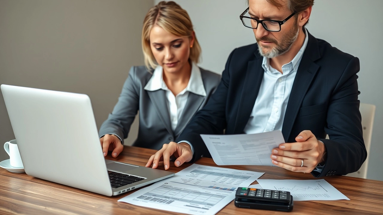 un couple examine des documents financiers ensemble