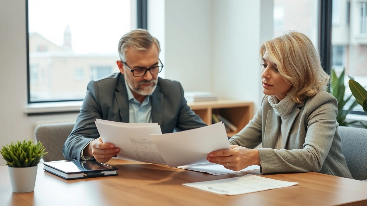 un couple examinant des documents fiscaux