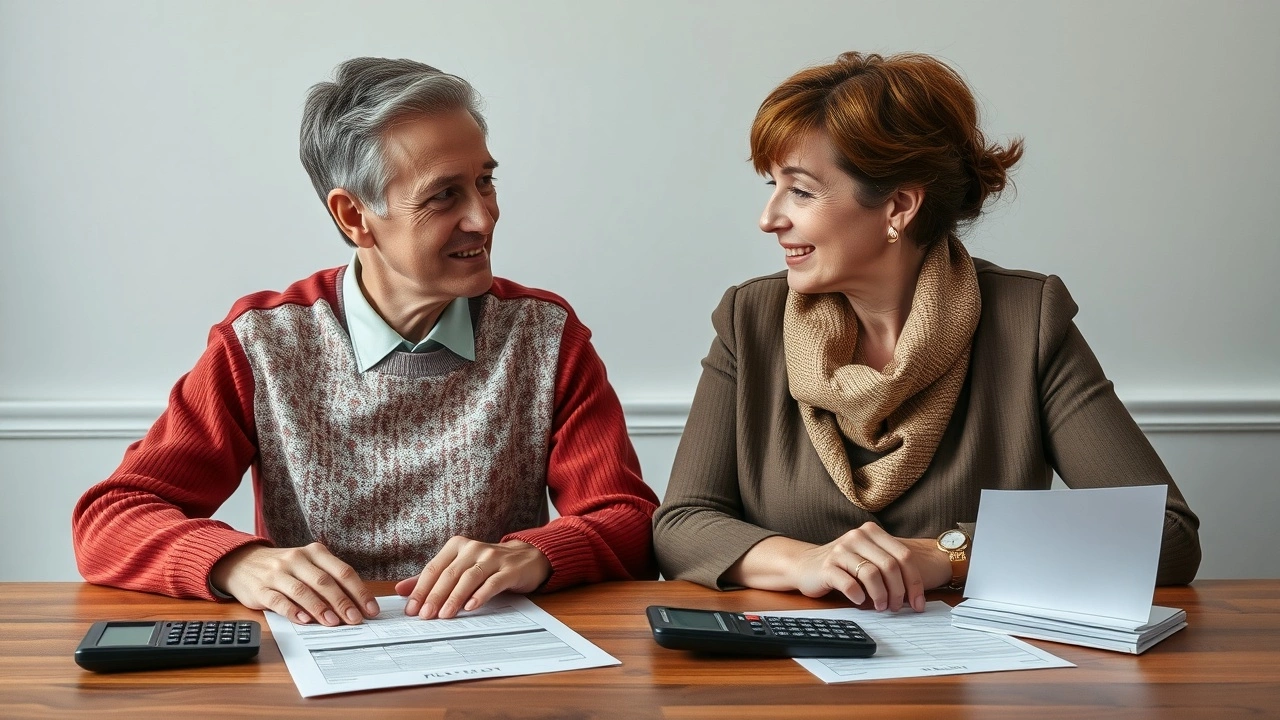 couple marié et couple pacsé avec documents fiscaux