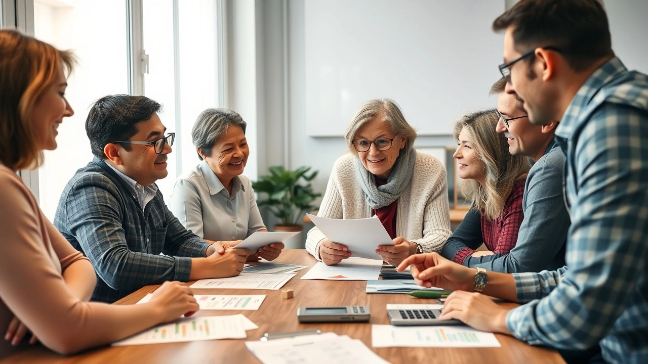 groupe de personnes discutant de l'epargne retraite
