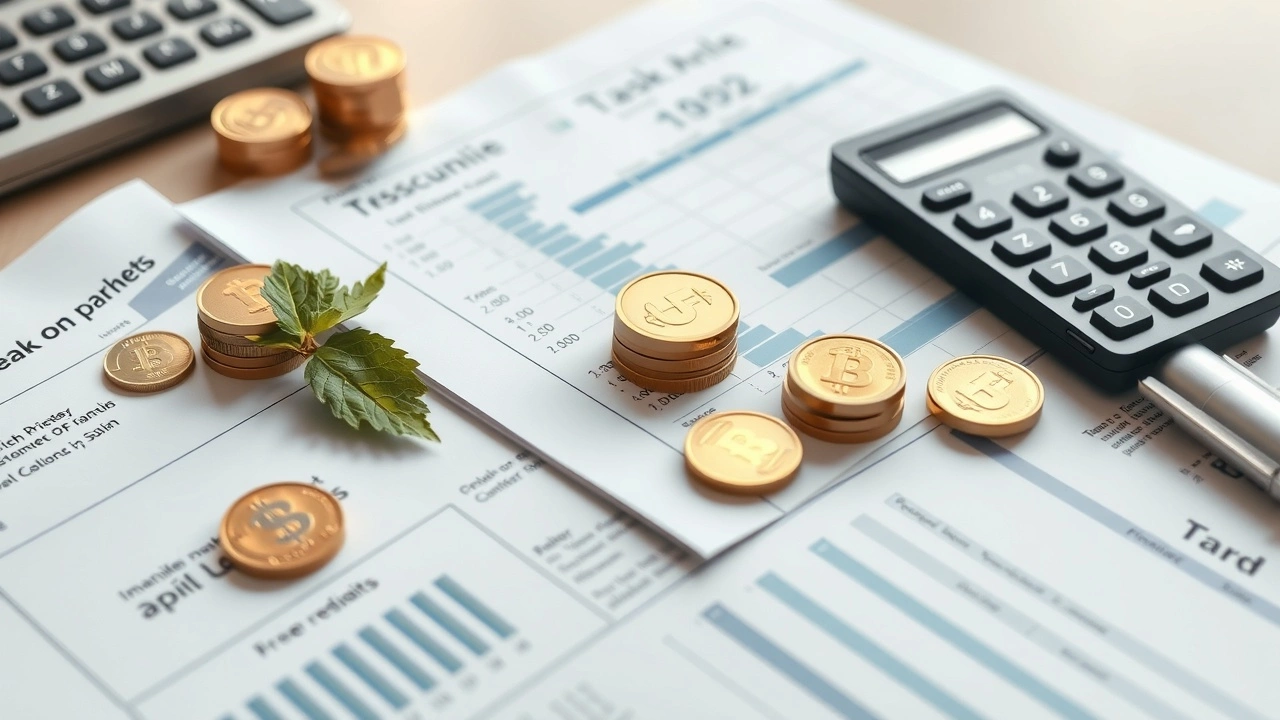 documents fiscaux et ressources financières sur un bureau