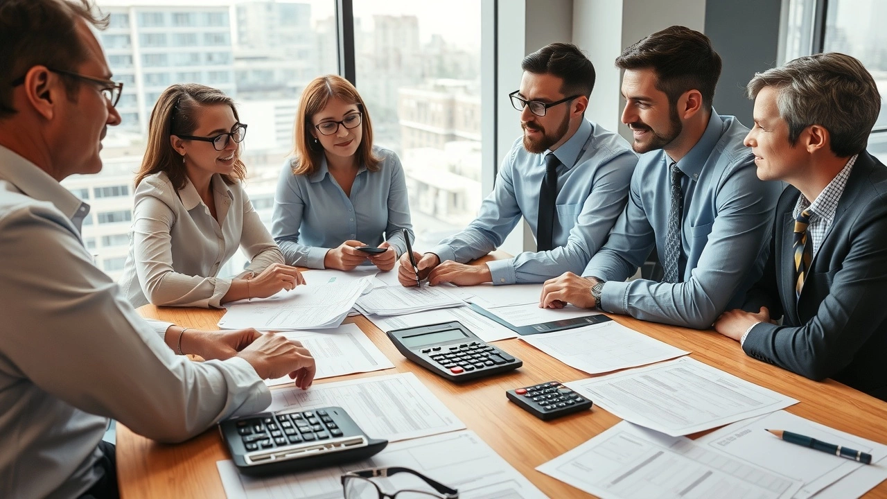 groupe d'experts fiscaux discutant de stratégies fiscales