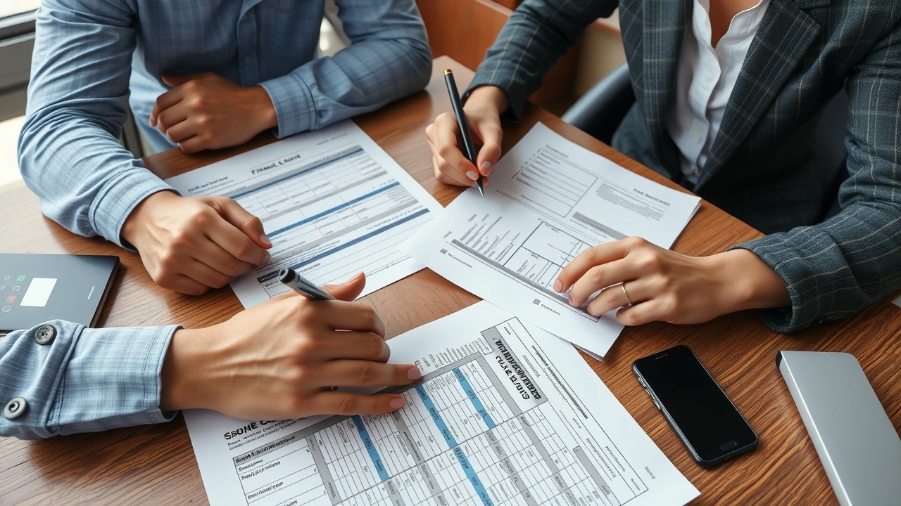 personnes travaillant sur des documents fiscaux