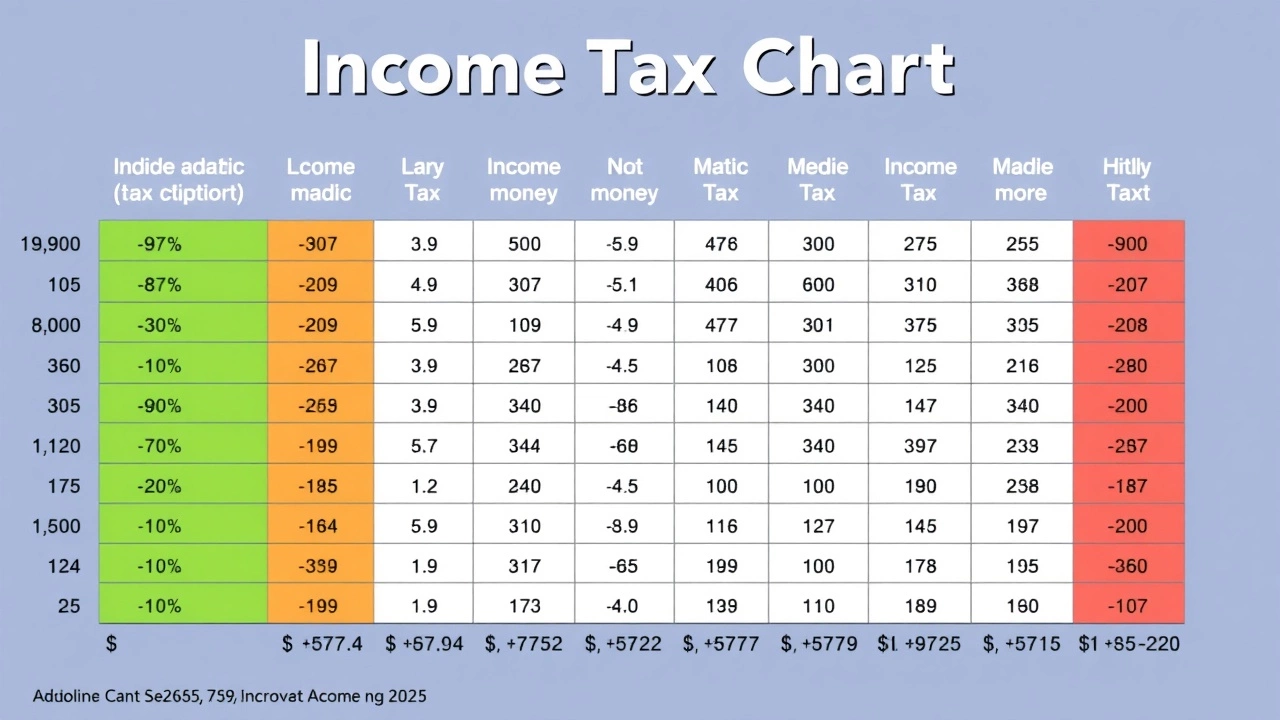 graphique des tranches d'imposition de revenus 2025