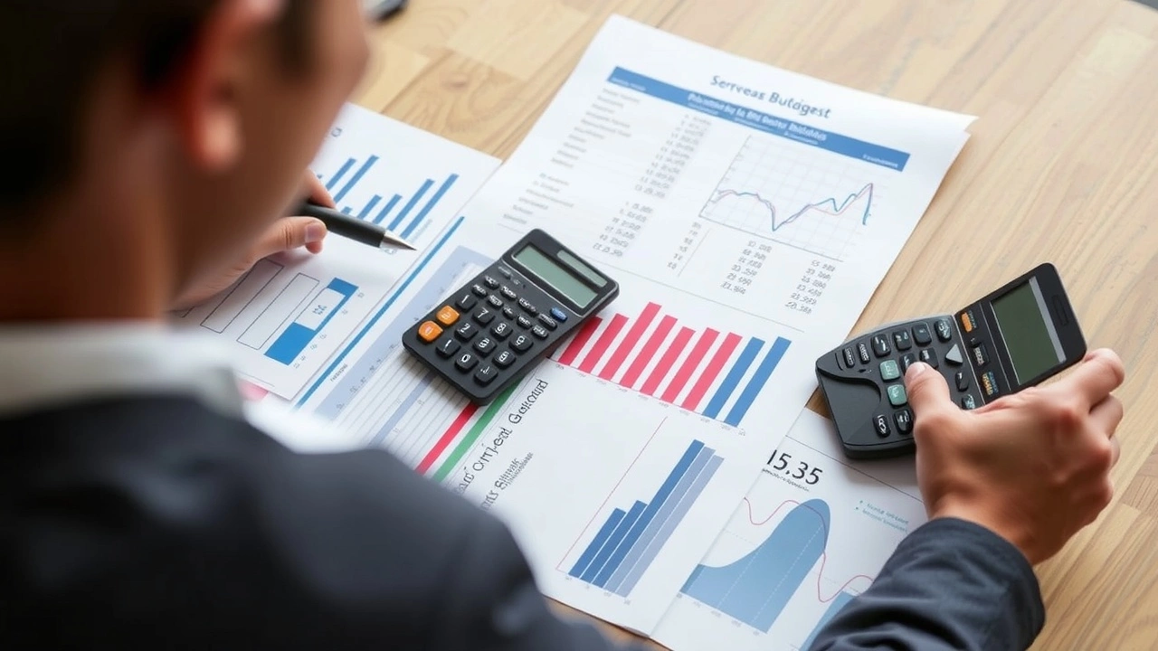 person analysant son budget avec des documents