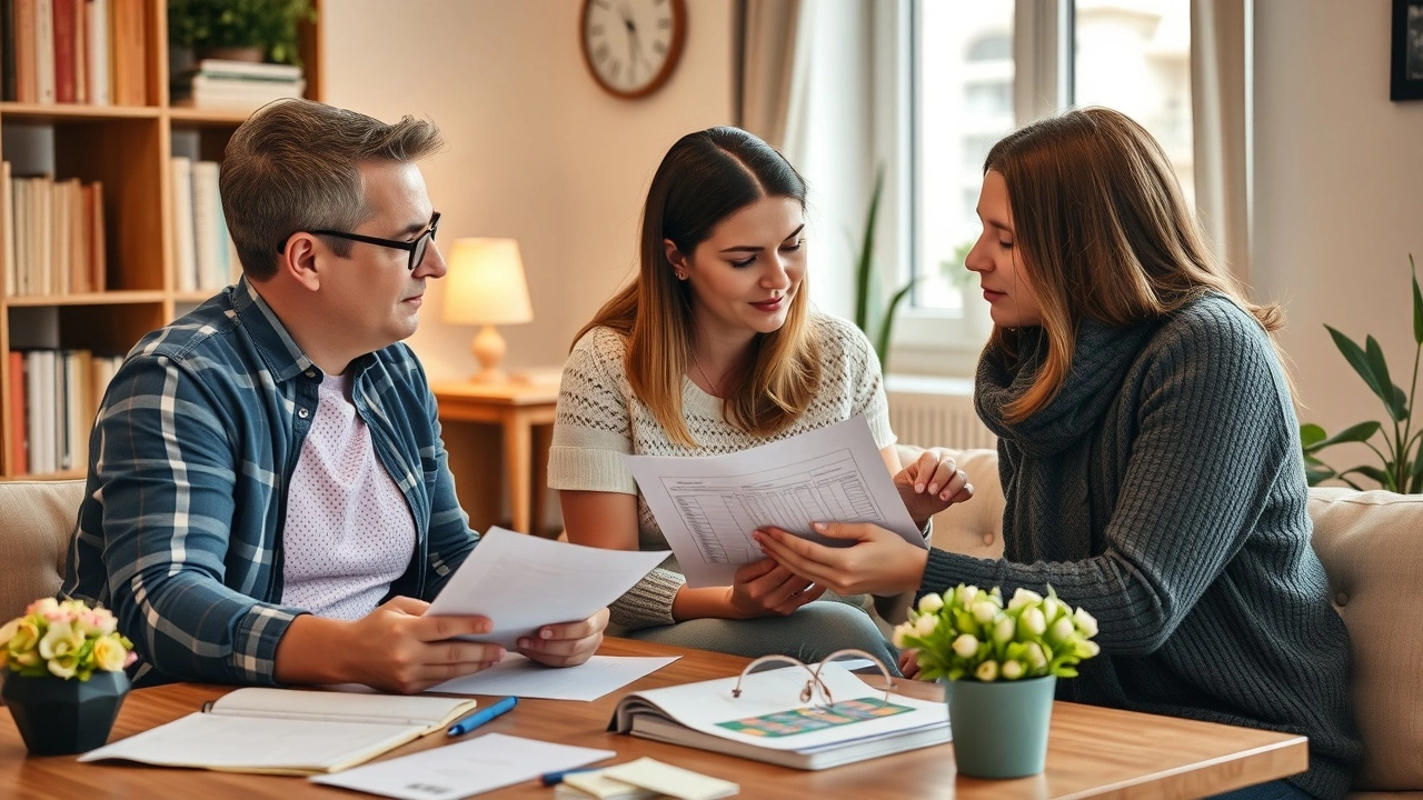 réunion familiale sur le budget et les impôts
