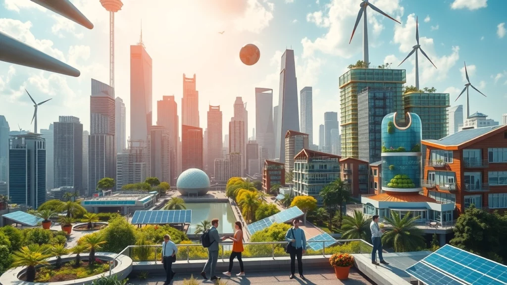 Illustration d'une ville futuriste symbolisant la fiscalité sur les revenus passifs en 2024.