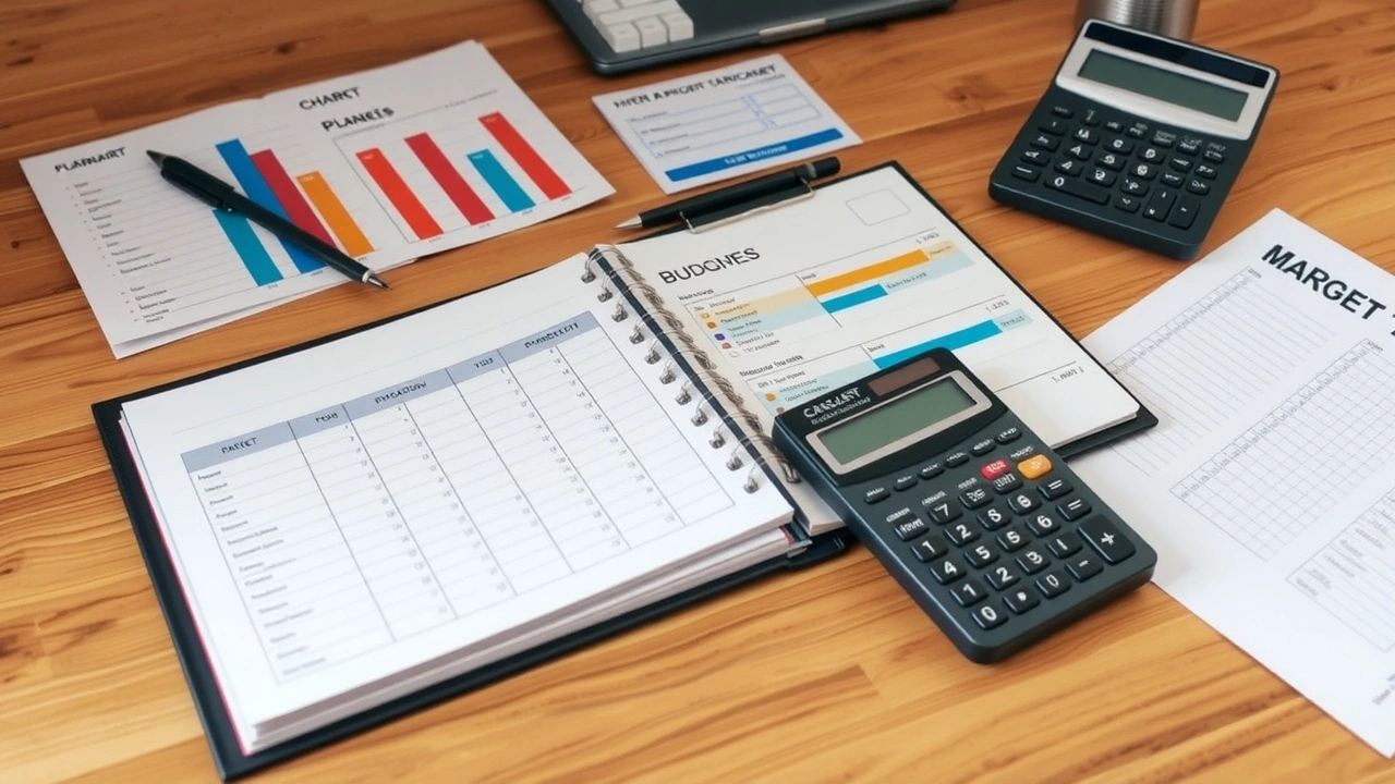 une photo d'un budget personnel sur un bureau en bois