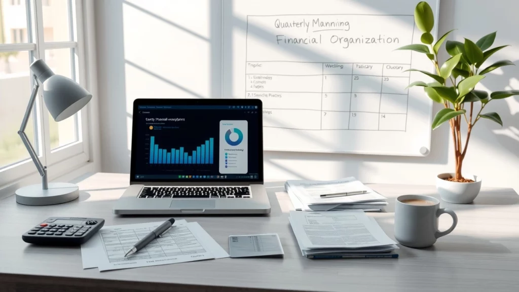 Bureau de travail serein pour la planification financière