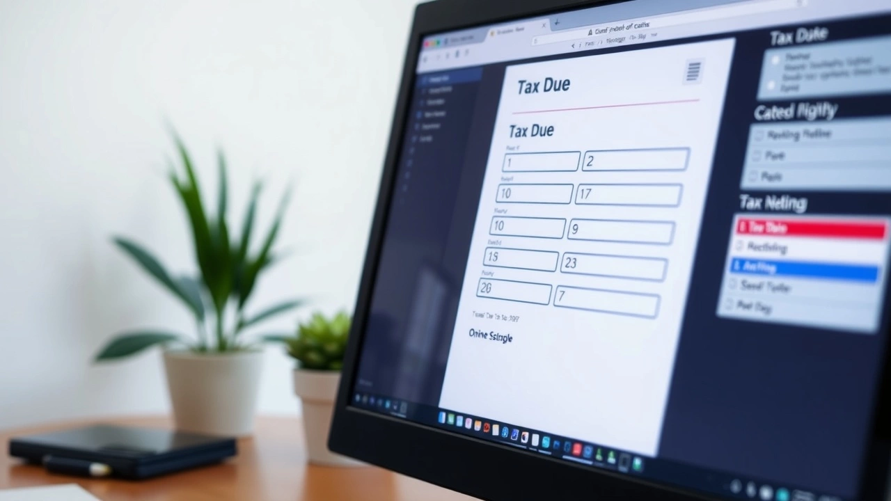 calendrier avec dates d impôts et formulaire en ligne